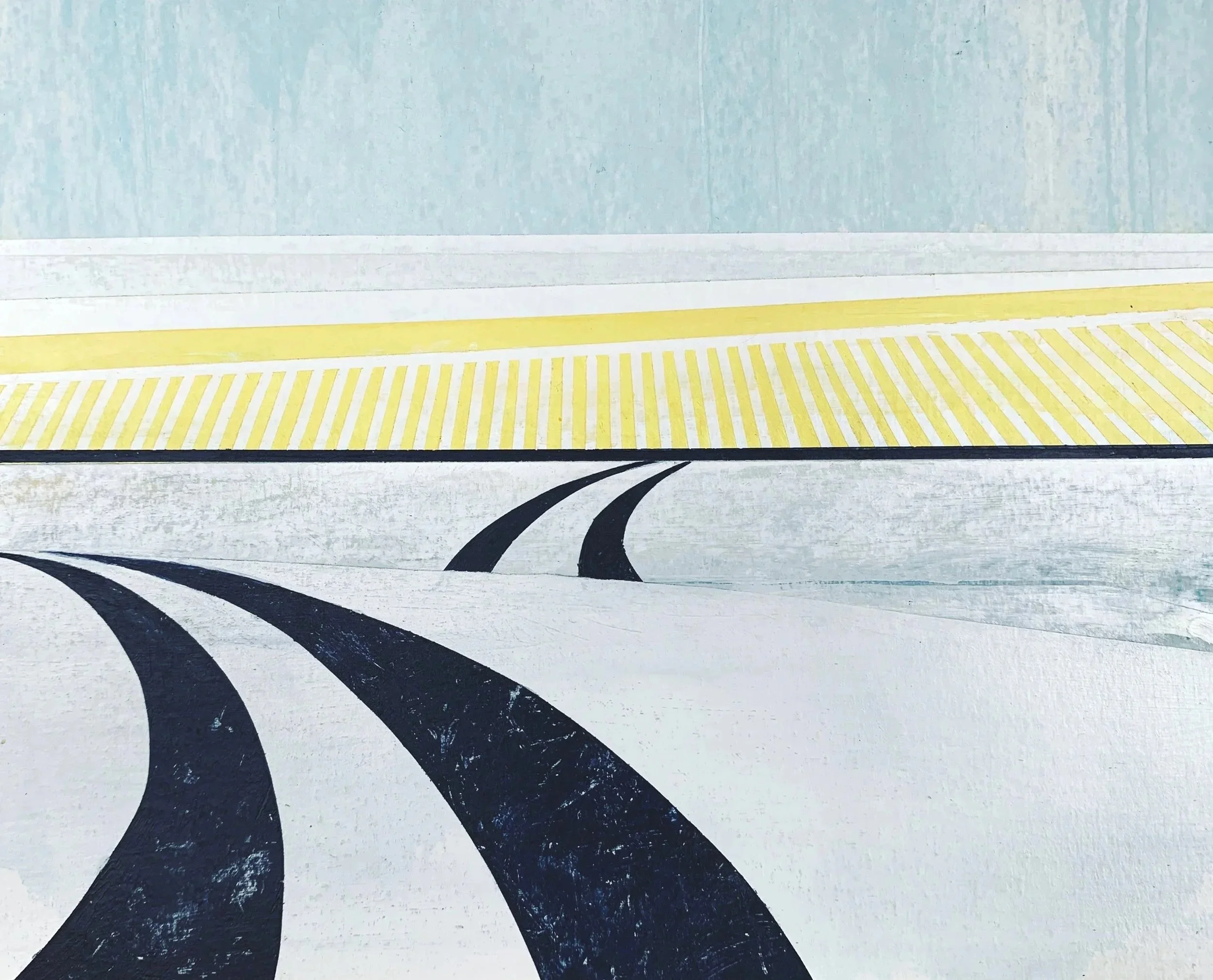 TRACKS IN THE SNOW  10 x 15cm  2020