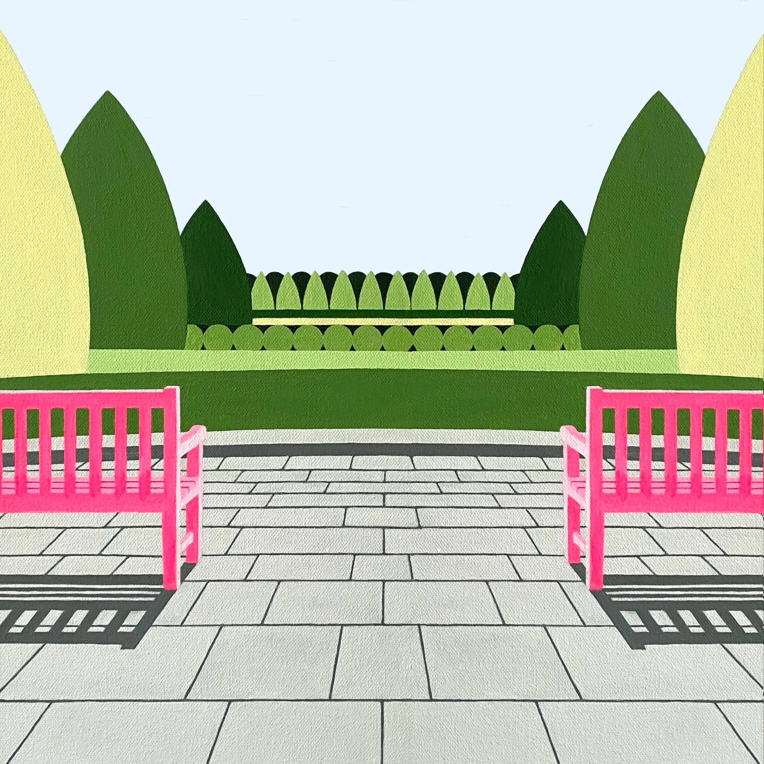 


ROOM ON MY BENCH FOR TWO 50 X 50cm 2025

