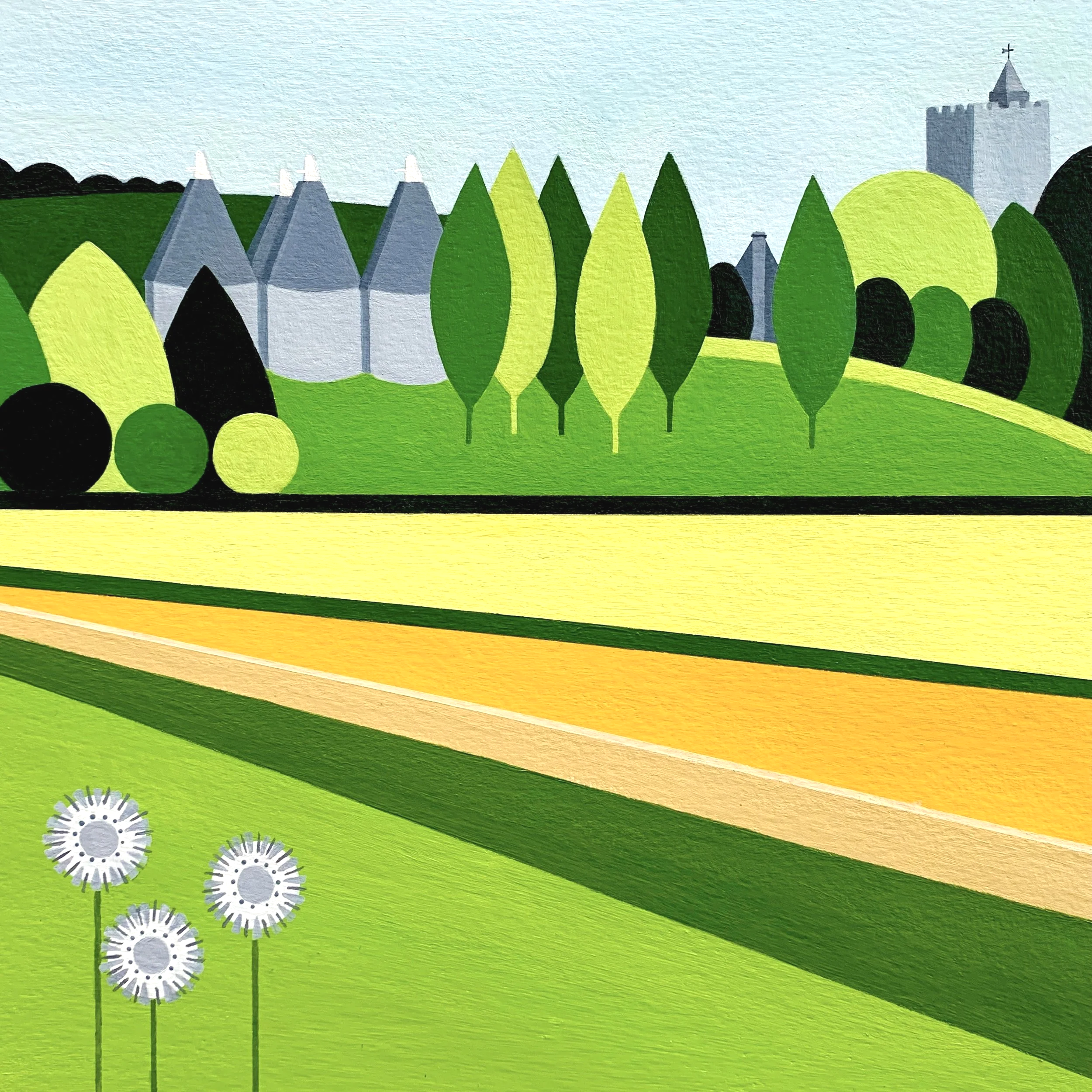 


THREE WISHES AND AN OAST HOUSE  25 x 25cm 2020