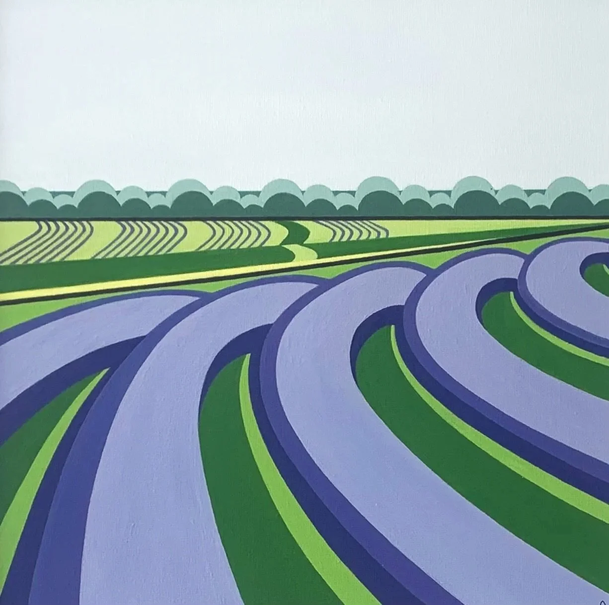 THROUGH THE LAVENDER FIELDS 30 x 30CM 2021