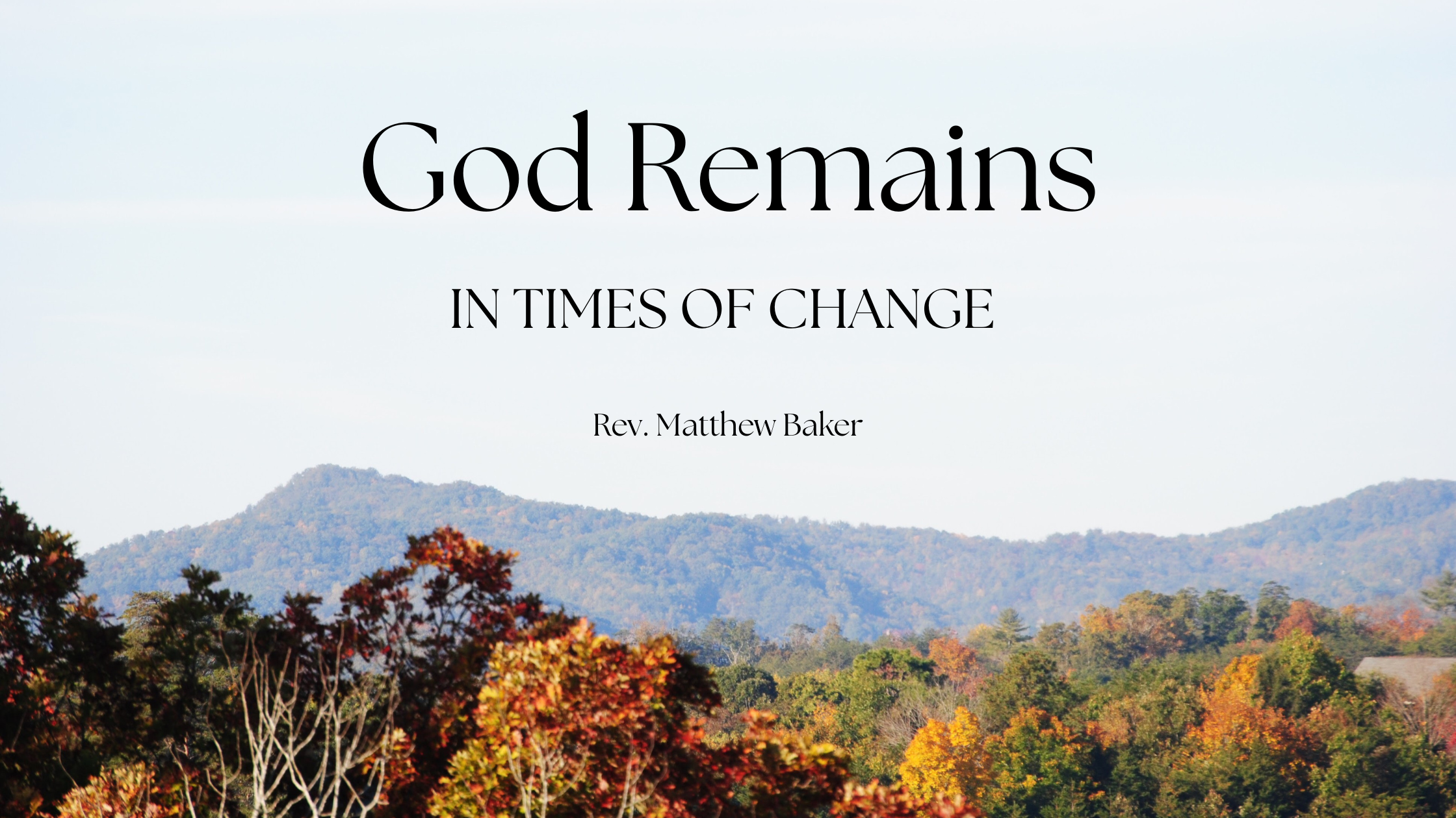 PASTOR’S POST - Pastor Matthew Baker