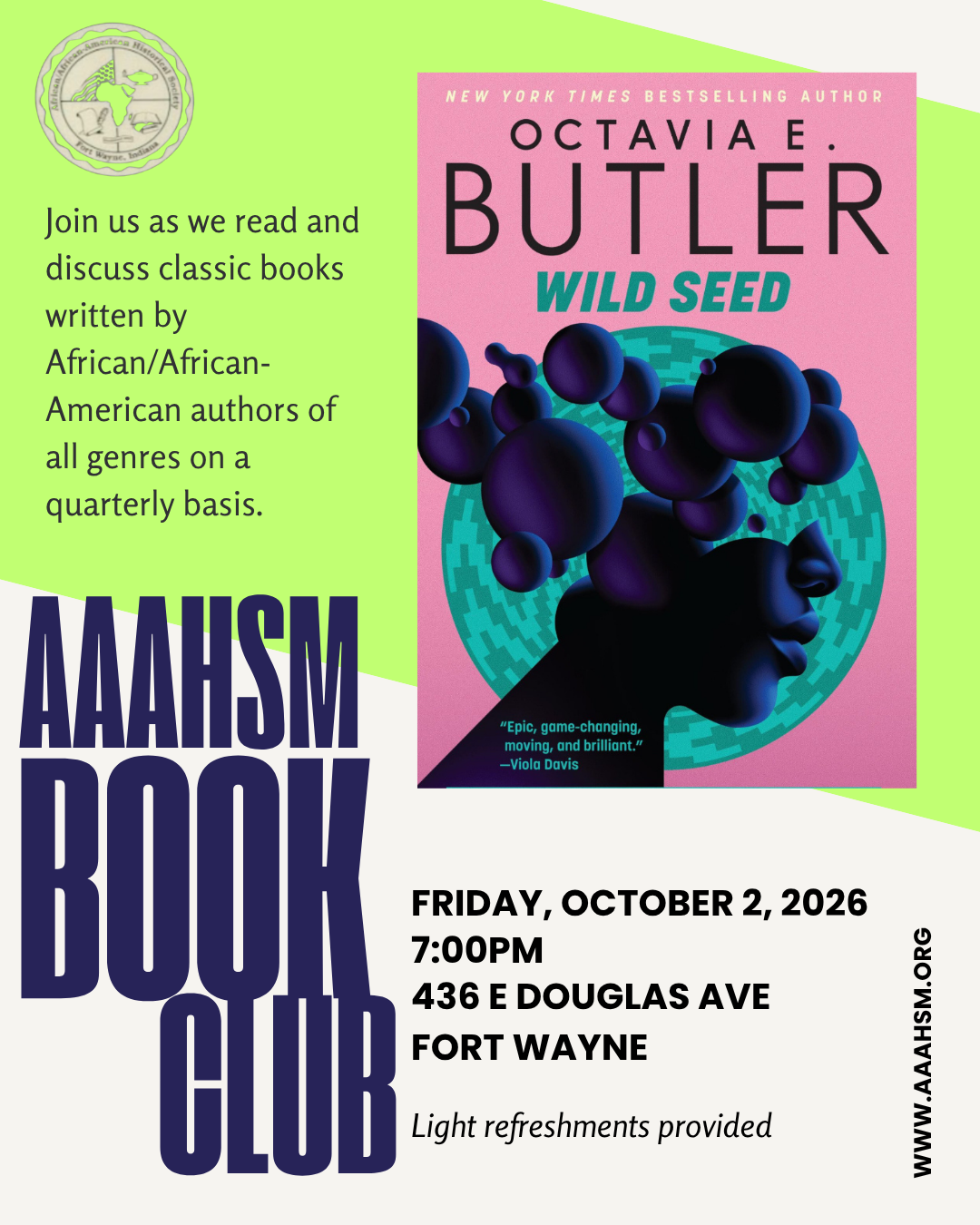 Book Club: Wild Seed by Octavia Butler