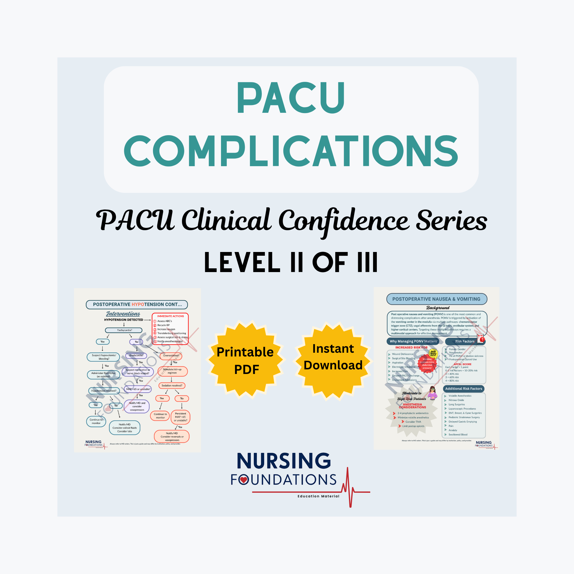 PACU Complications Study Guide Bundle | Level II Clinical Confidence Series for PACU Nurses