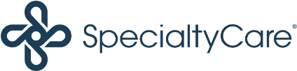 SpecialtyCare logo with a stylized blue knot symbol and the company name in dark blue text