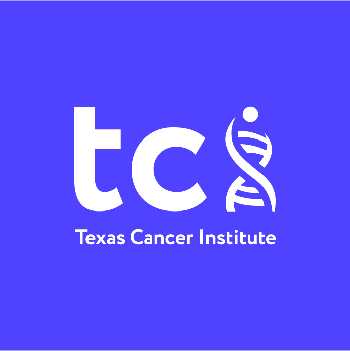 Logo of Texas Cancer Institute with the initials 'tci' and a DNA double helix symbol on a purple background.