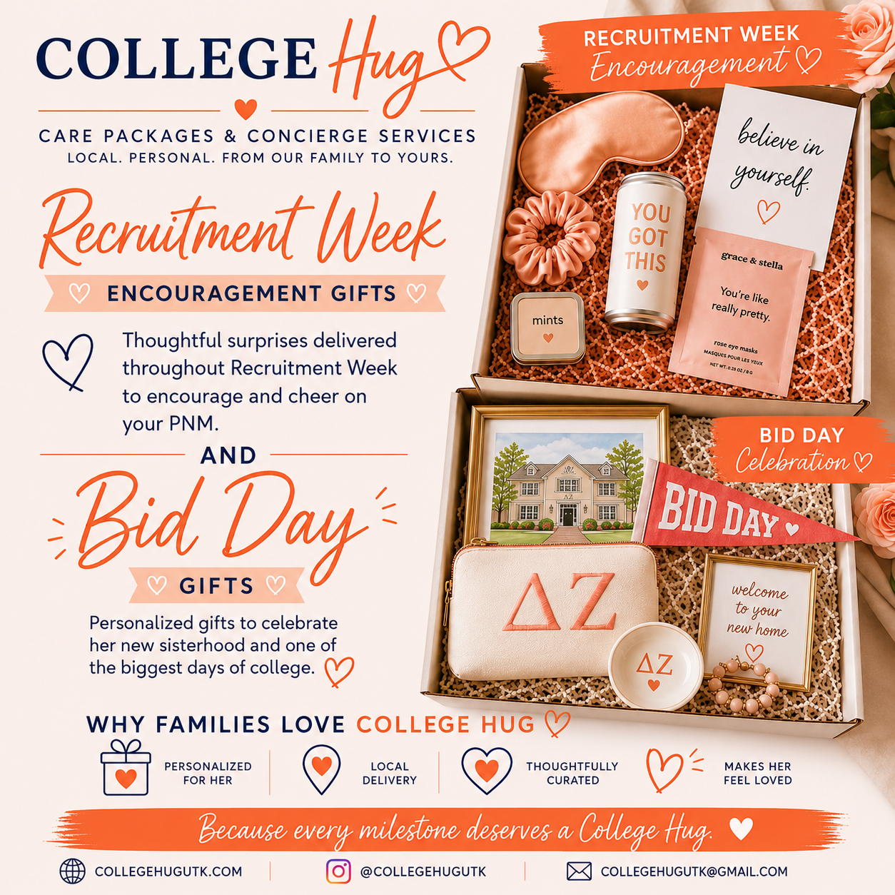 Recruitment Week Encouragement Gifts + Bid Day Gift