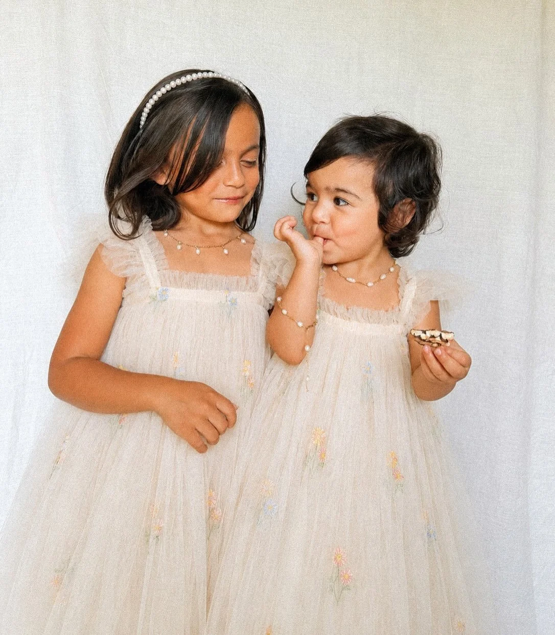A little Thursday note from the cottage. 

Sophie in the Delilah, Penelope in the Penelope. Two little muses in their namesake pearls, just two days before our first pop-up.

The Dainty Pearl collection will be displayed this Saturday, ready to be se