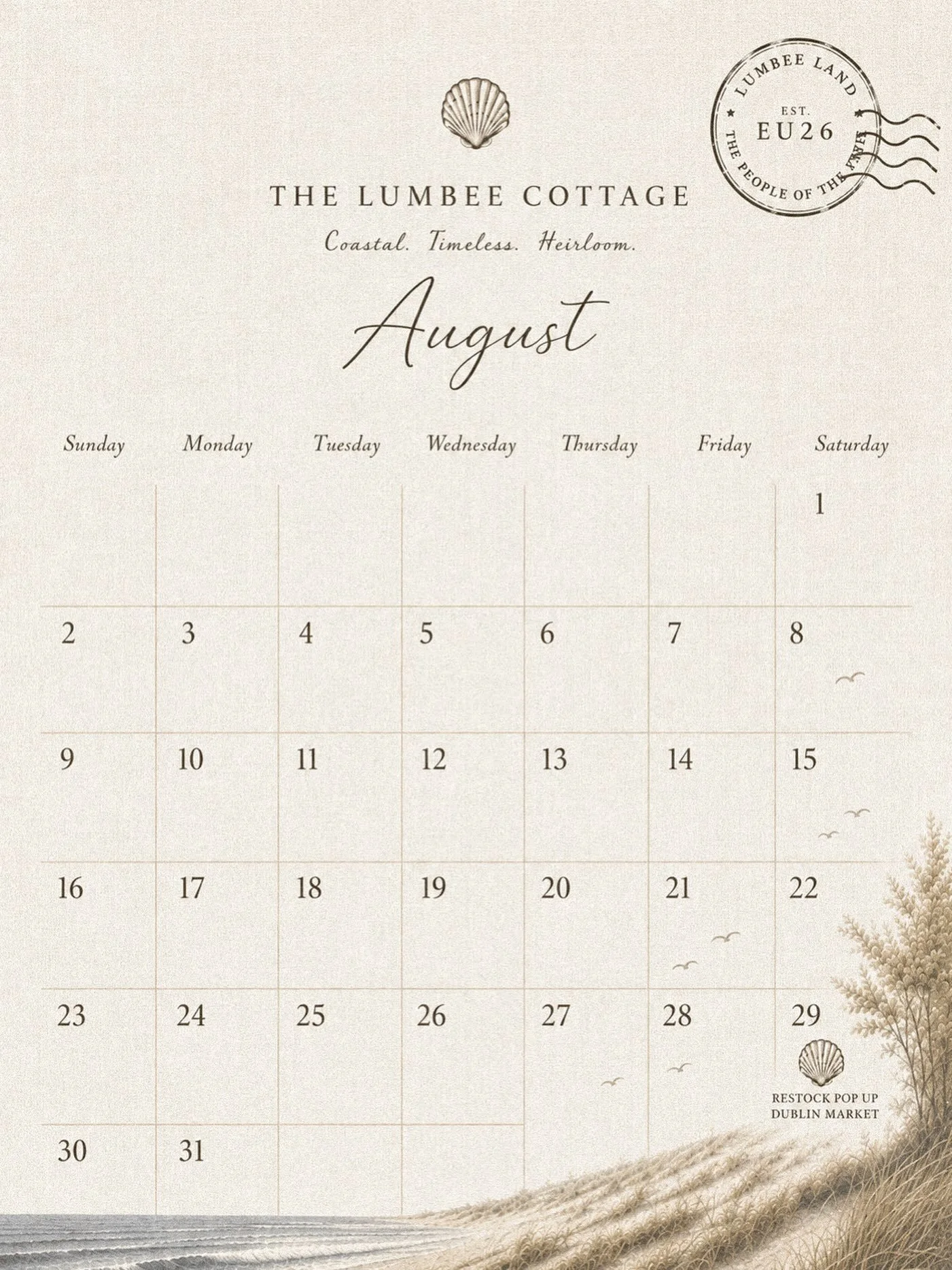 August, at the Cottage 🐚

slow days, salty air + a little something circled on the calendar.

08.29 - we&rsquo;re restocking The Dainty Pearl Collection and bringing it to the Market on Madison. 

until then, we&rsquo;ll be here making things slowly
