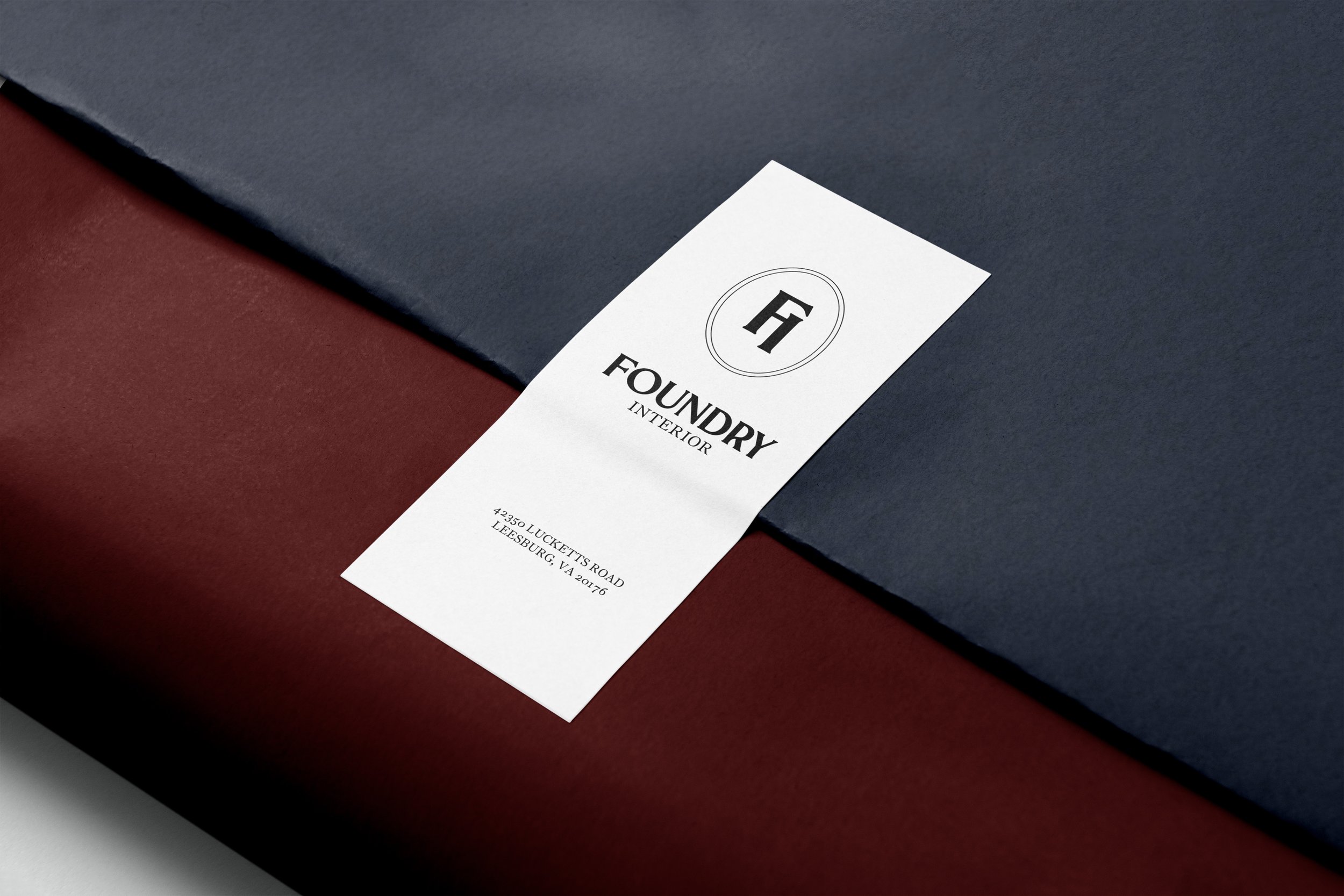 Custom brand identity design, logo system, and packaging materials created for Foundry Interior by Dupuy&Co.