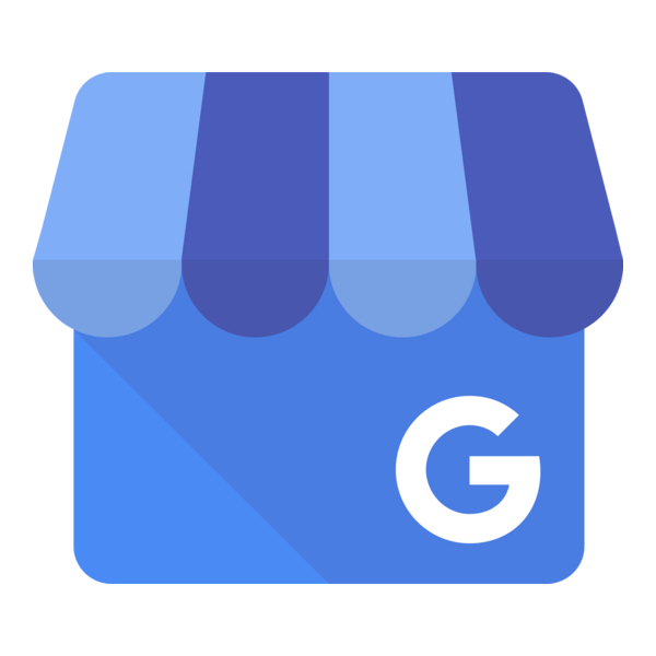 Google My Business logo with a blue storefront icon and the letter G