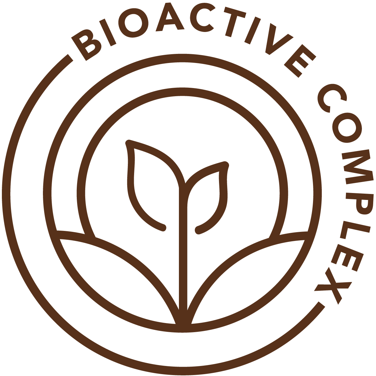 Biodegradable compostable logo with a leaf inside a circle