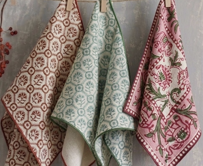 Block Print Napkins - Set of 4