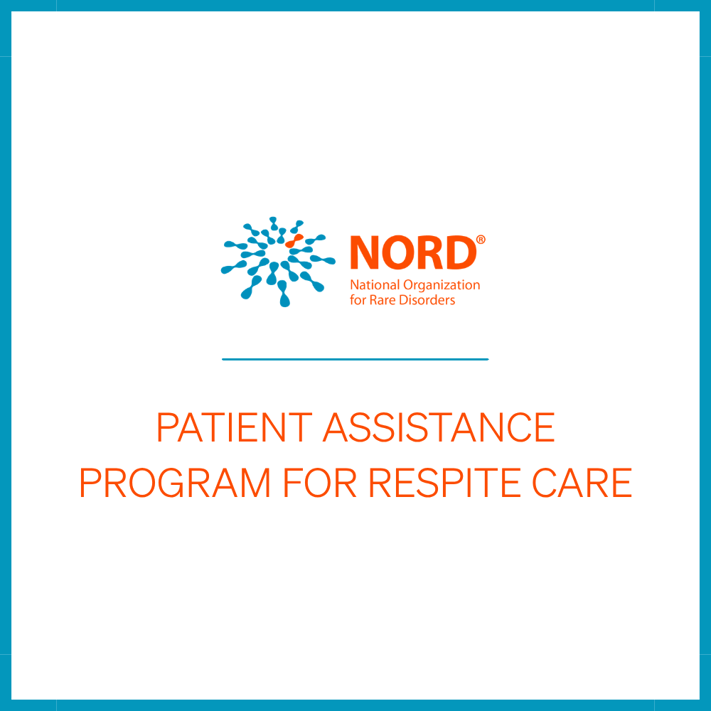 Cover page of a patient assistance program booklet from the National Organization for Rare Disorders (NORD), titled 'Patient Assistance Program for Respite Care' with the NORD logo.