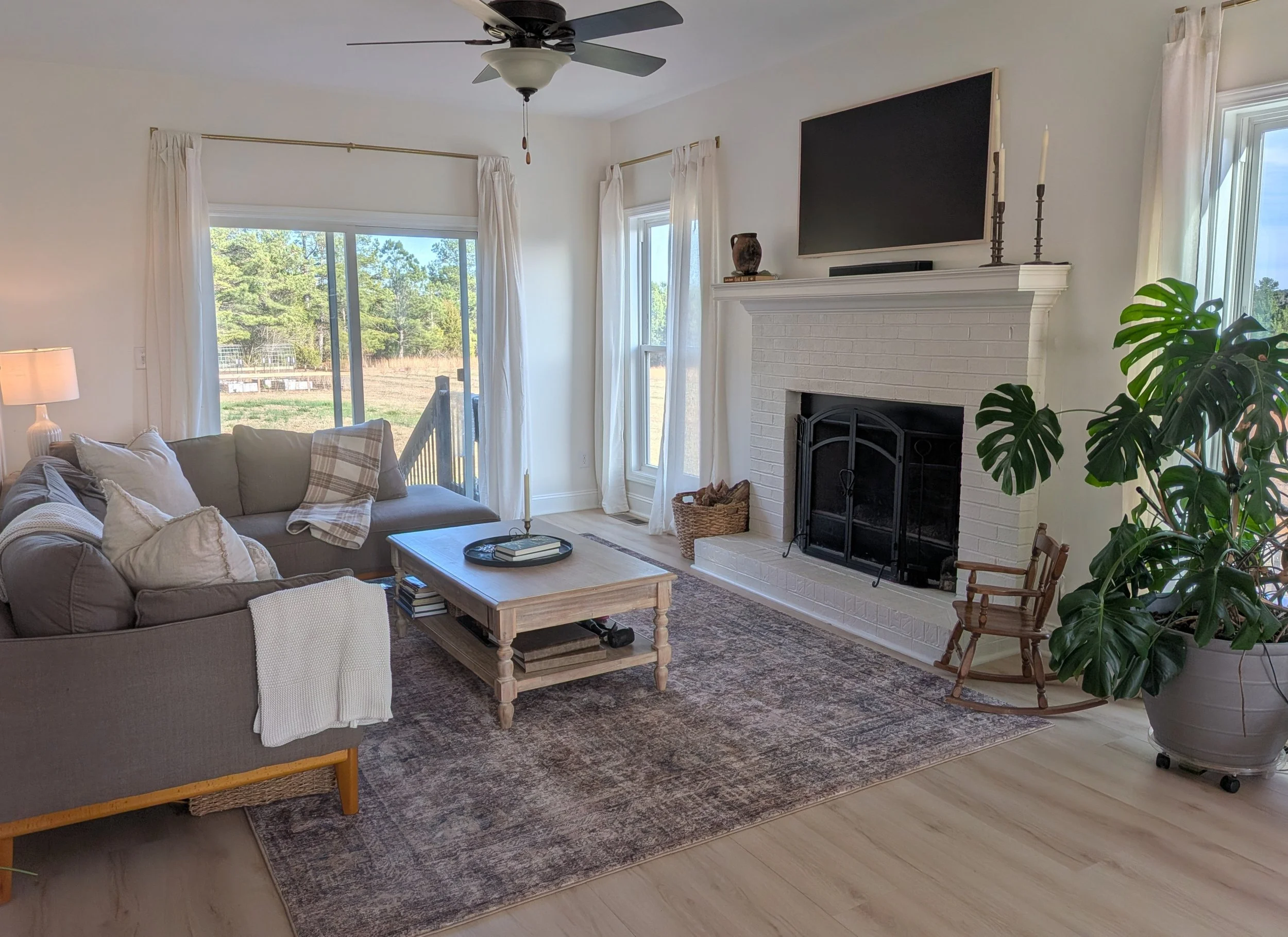 Eco-friendly residential cleaning service living room Upstate South Carolina