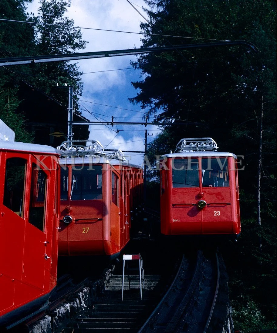 Red Railway Cars Print