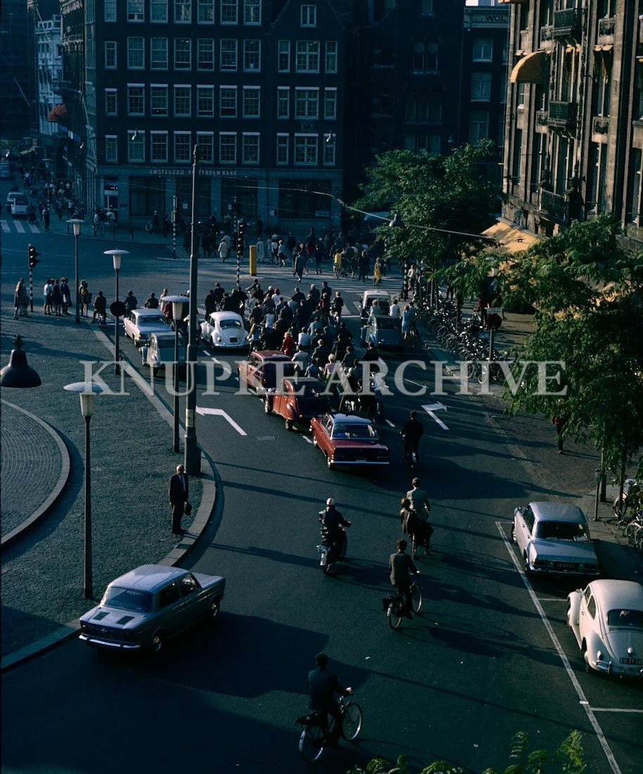 Amsterdam Street Traffic from Above Print