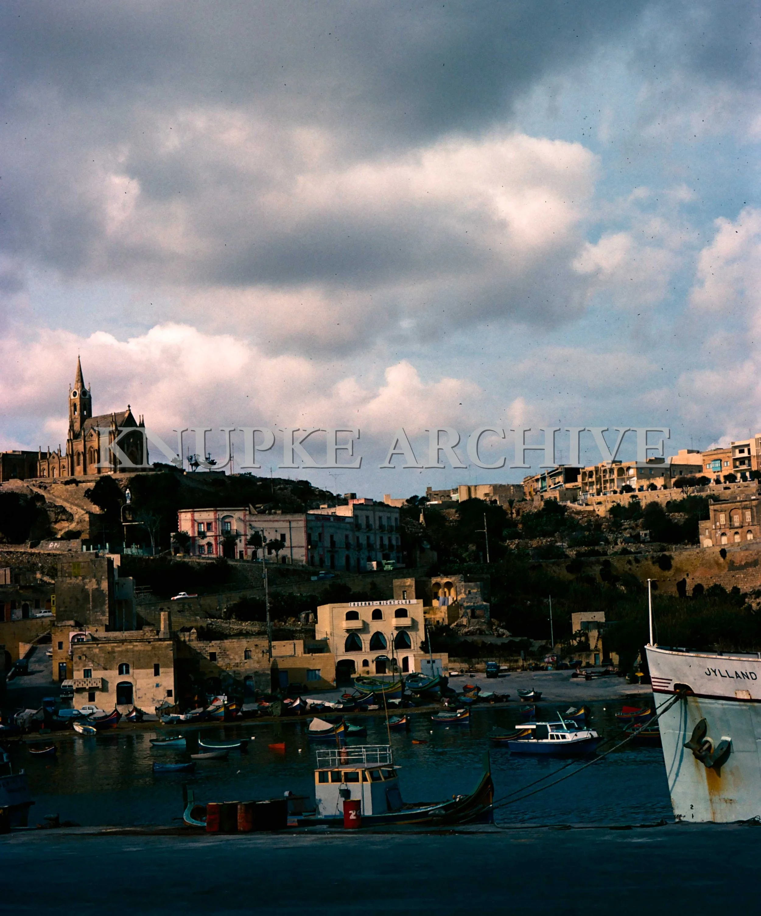 Gozo Harbour Church Print