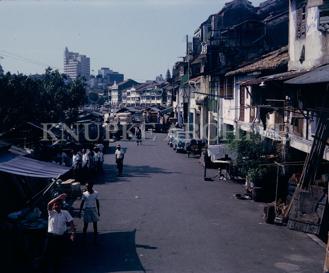 Singapore Riverside Street Print
