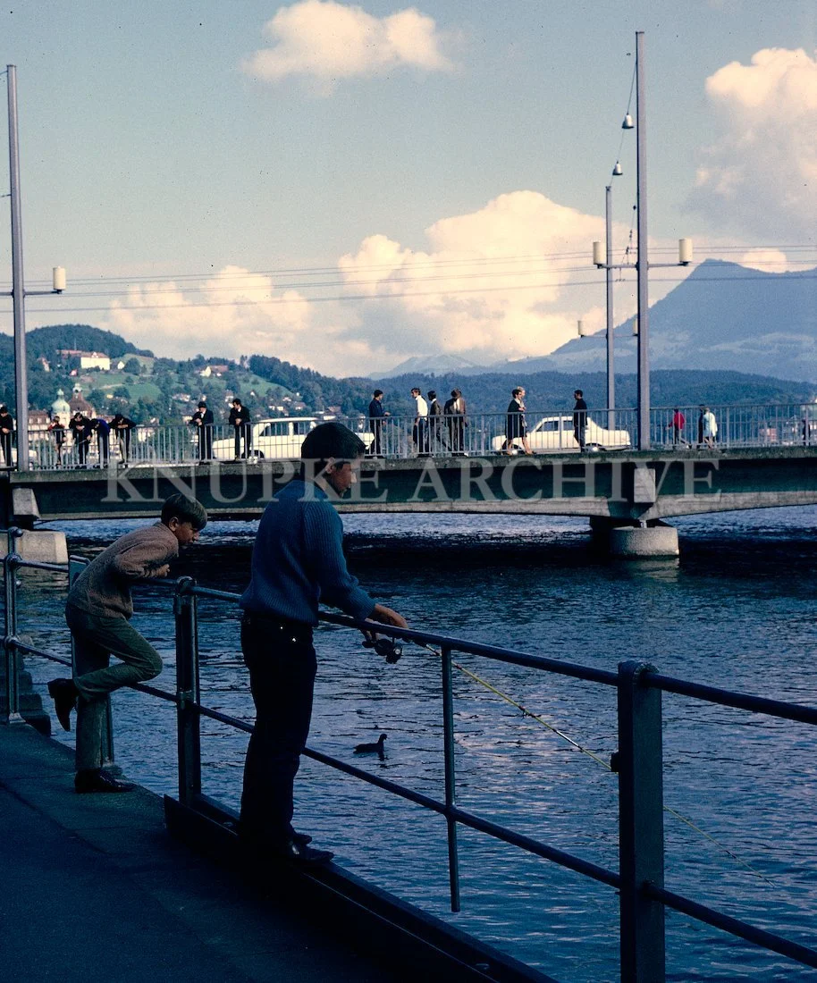 Fishing in Lucerne Print