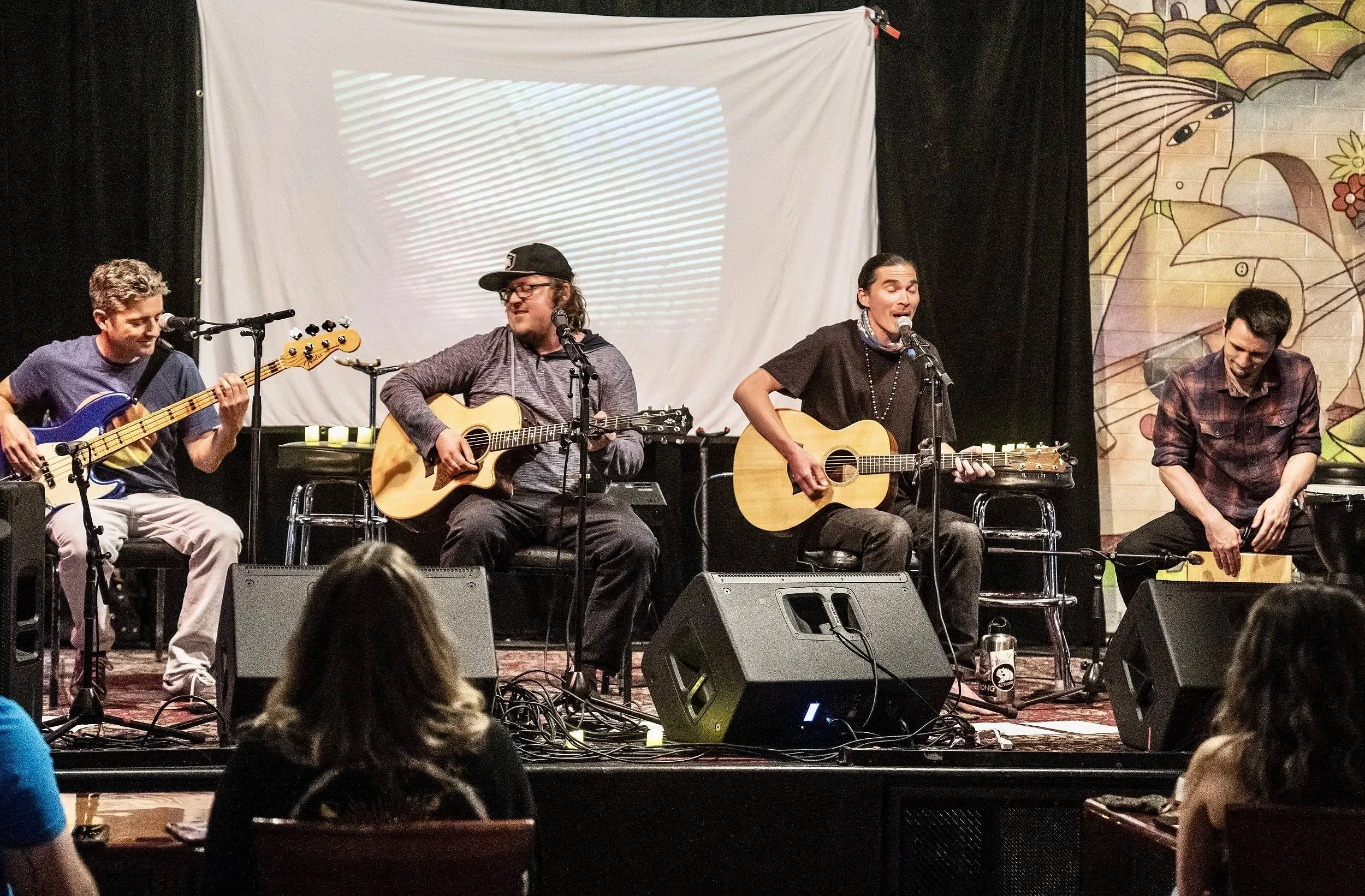Acoustic gig with KBong, Johnny Cosmic & Alific during the summer of 2021