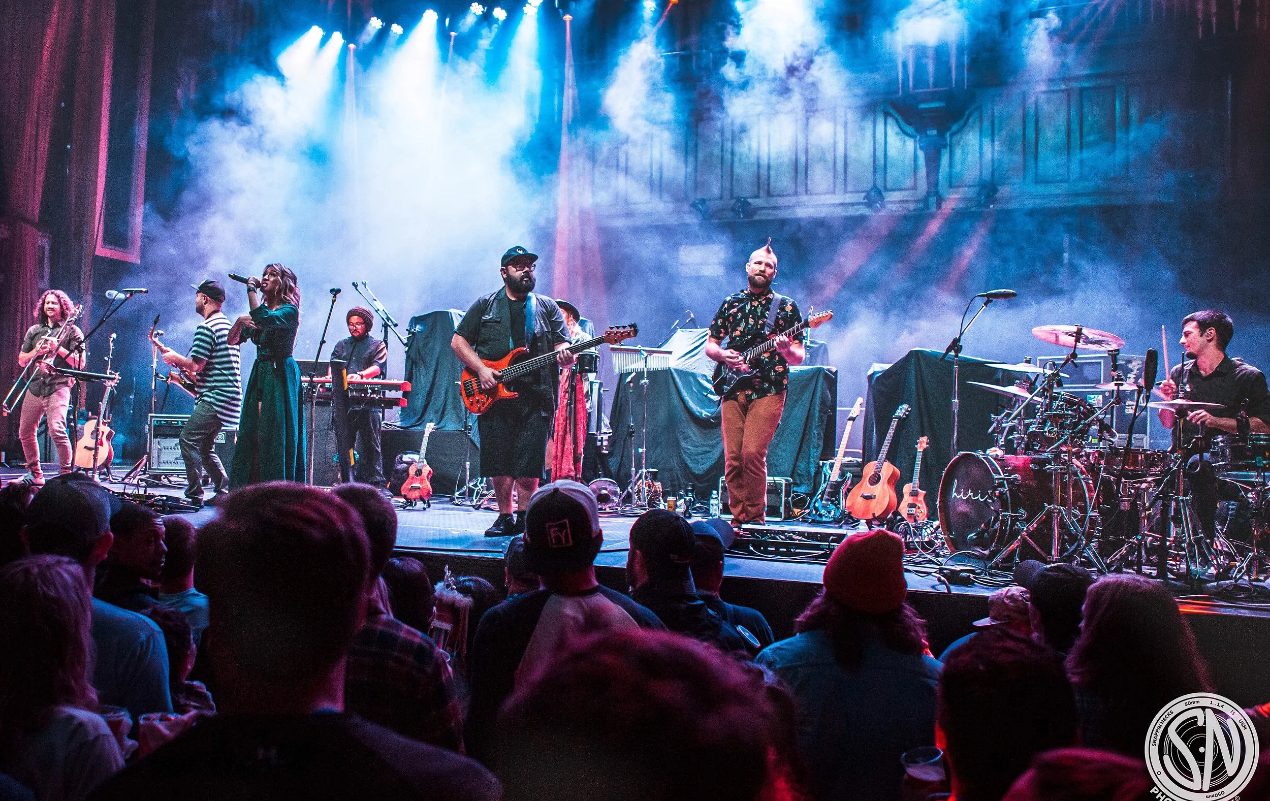 On stage with HIRIE touring with Slightly Stoopid Fall 2018