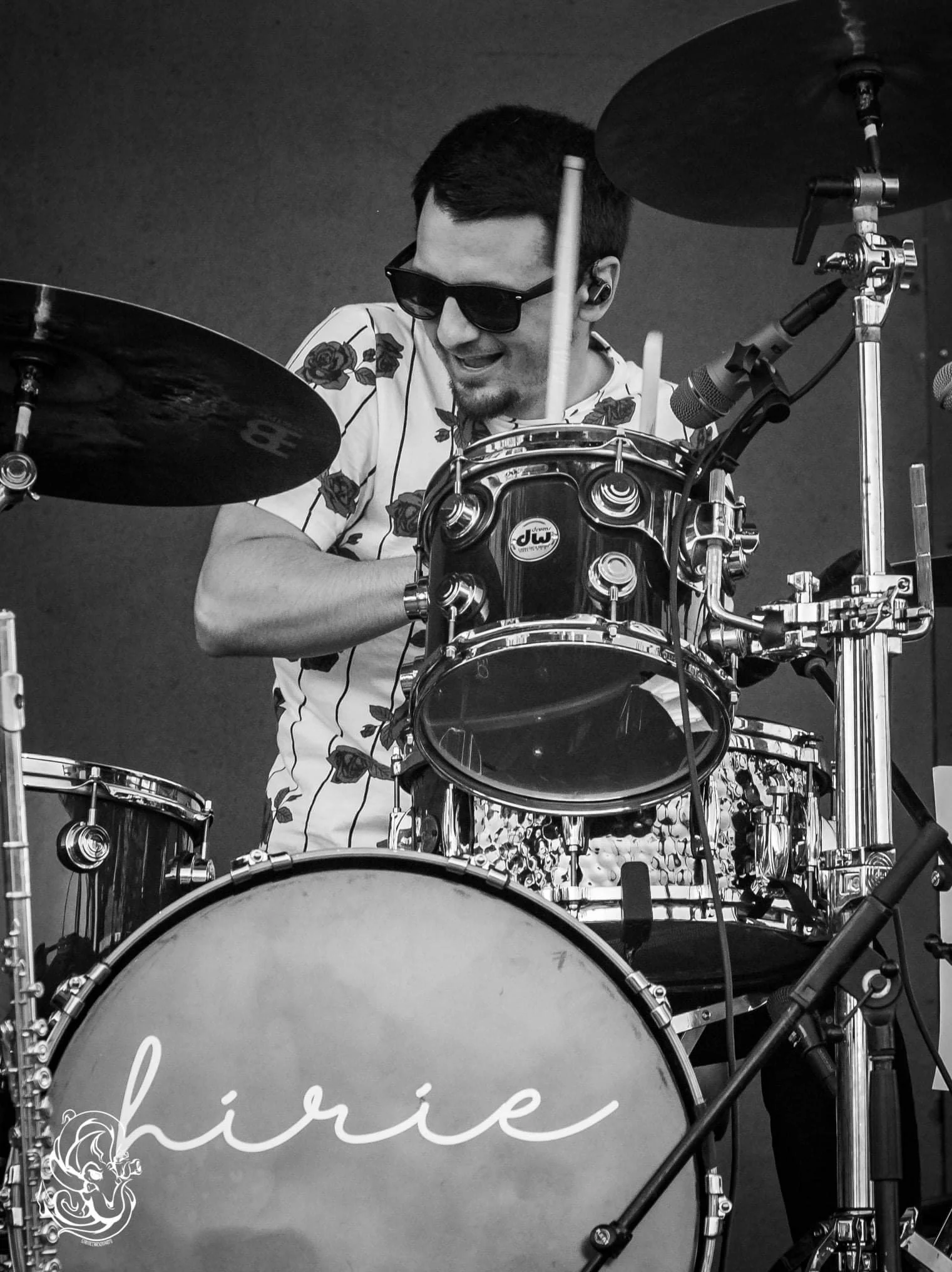 HIRIE drummer performing live on tour.