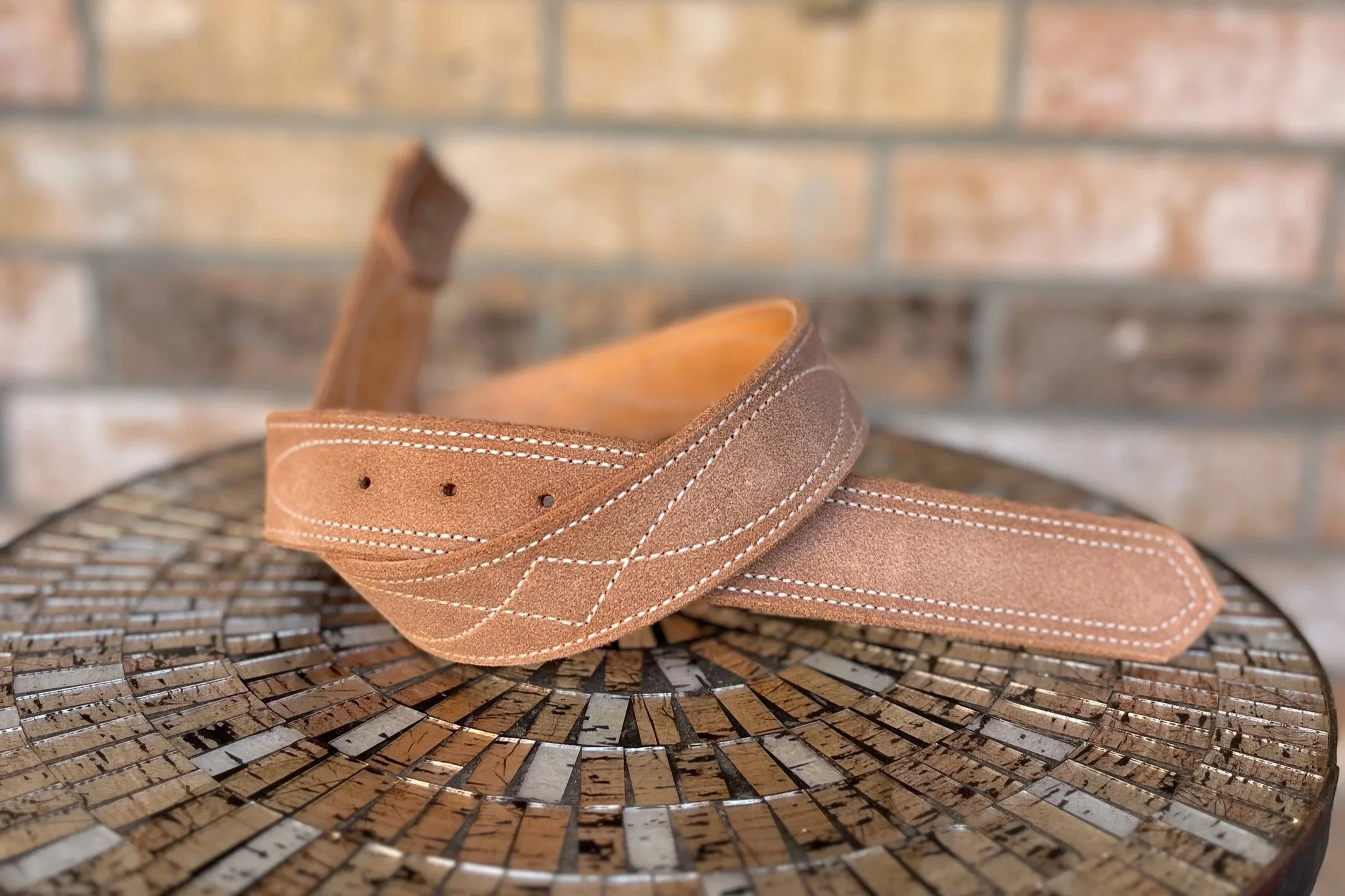 Roughout Gunslinger Stitched Belt