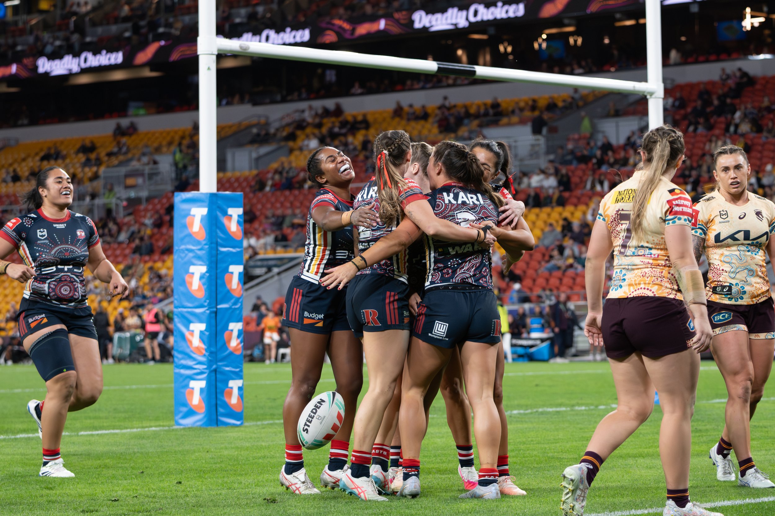 NRLW Roosters celbrations