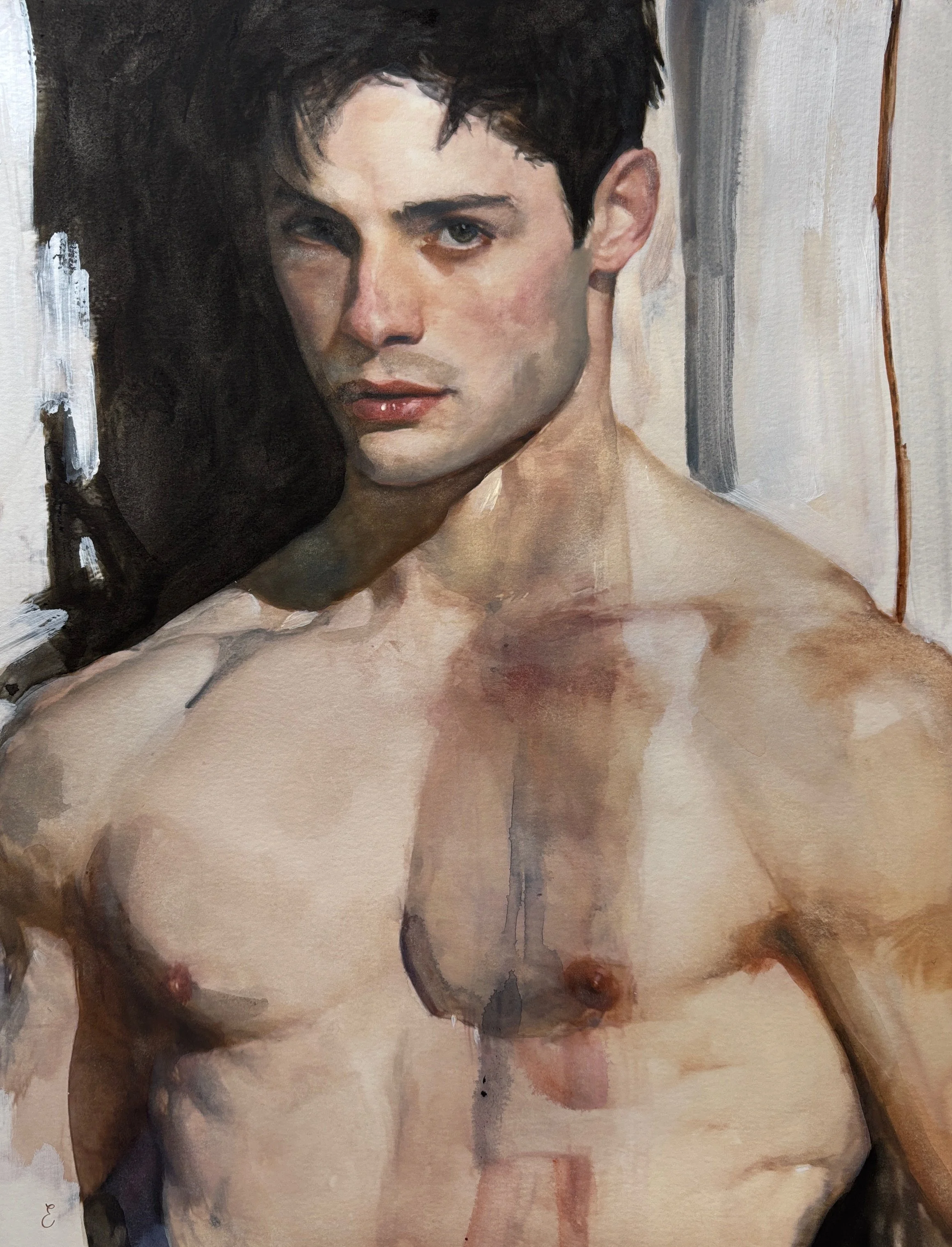 In Reserve - watercolor/acrylic  - 11" x 14"