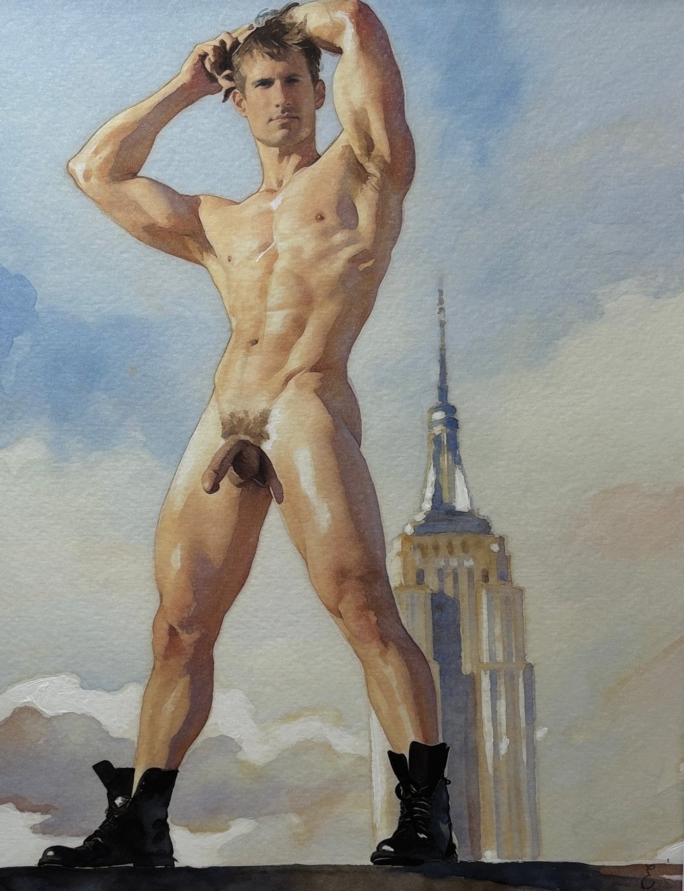 Skyline - watercolor - 8"x10"