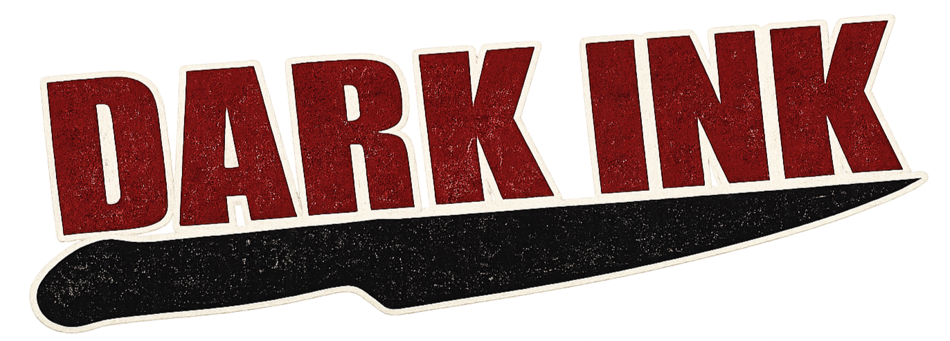 Red and black sign with the text "DARKINK" in bold, three-dimensional letters