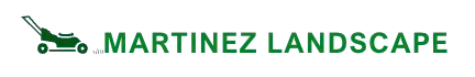 Martinez Landscape logo with a lawn mower icon.