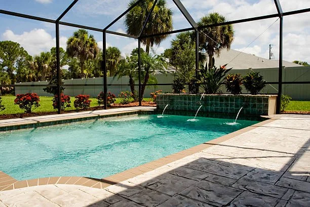 Custom screen enclosure and lanai installation by LawnSolver in Jacksonville, Florida.
