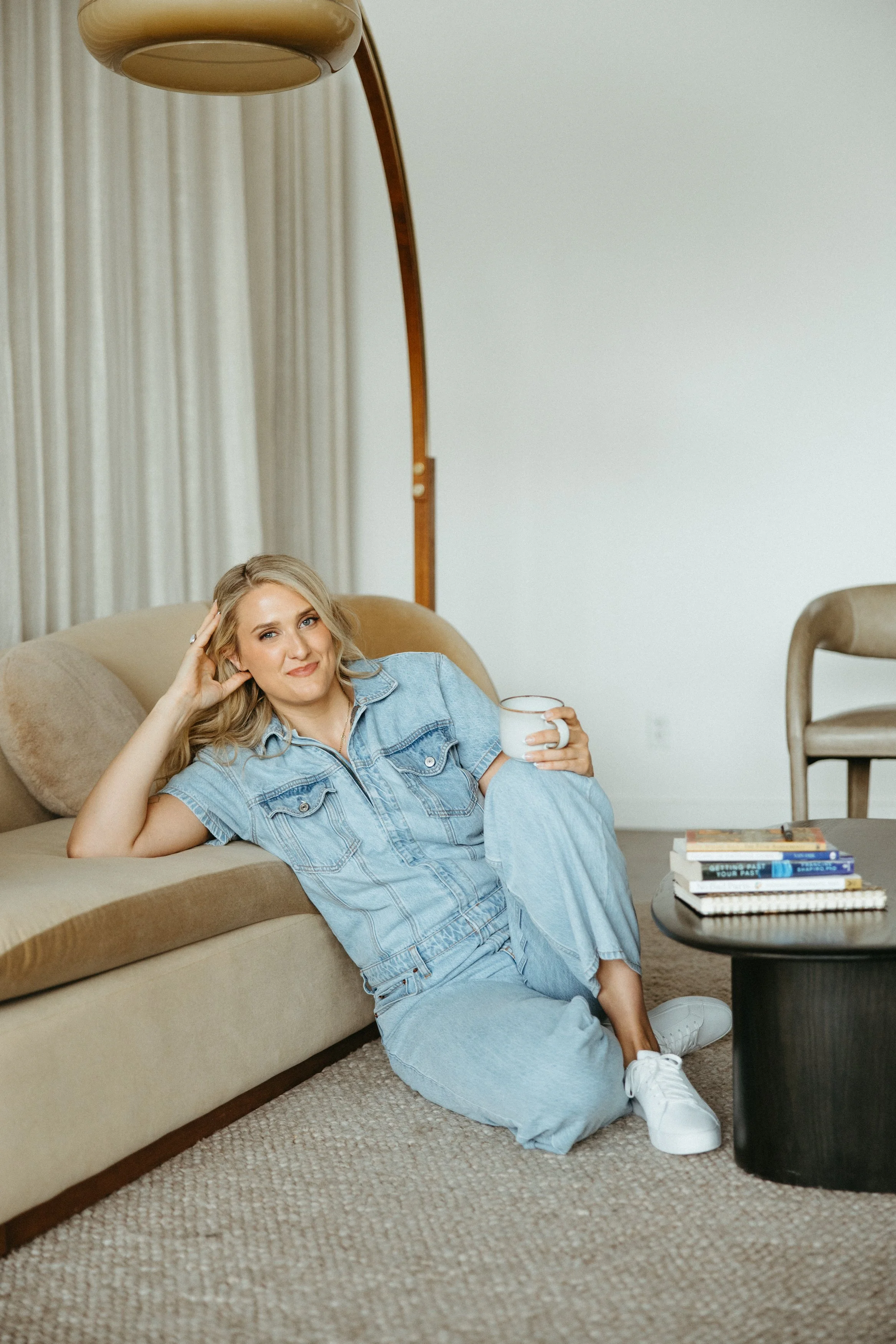 Hannah Guy, trauma and PTSD therapist in Pennsylvania and Colorado, looking at the camera