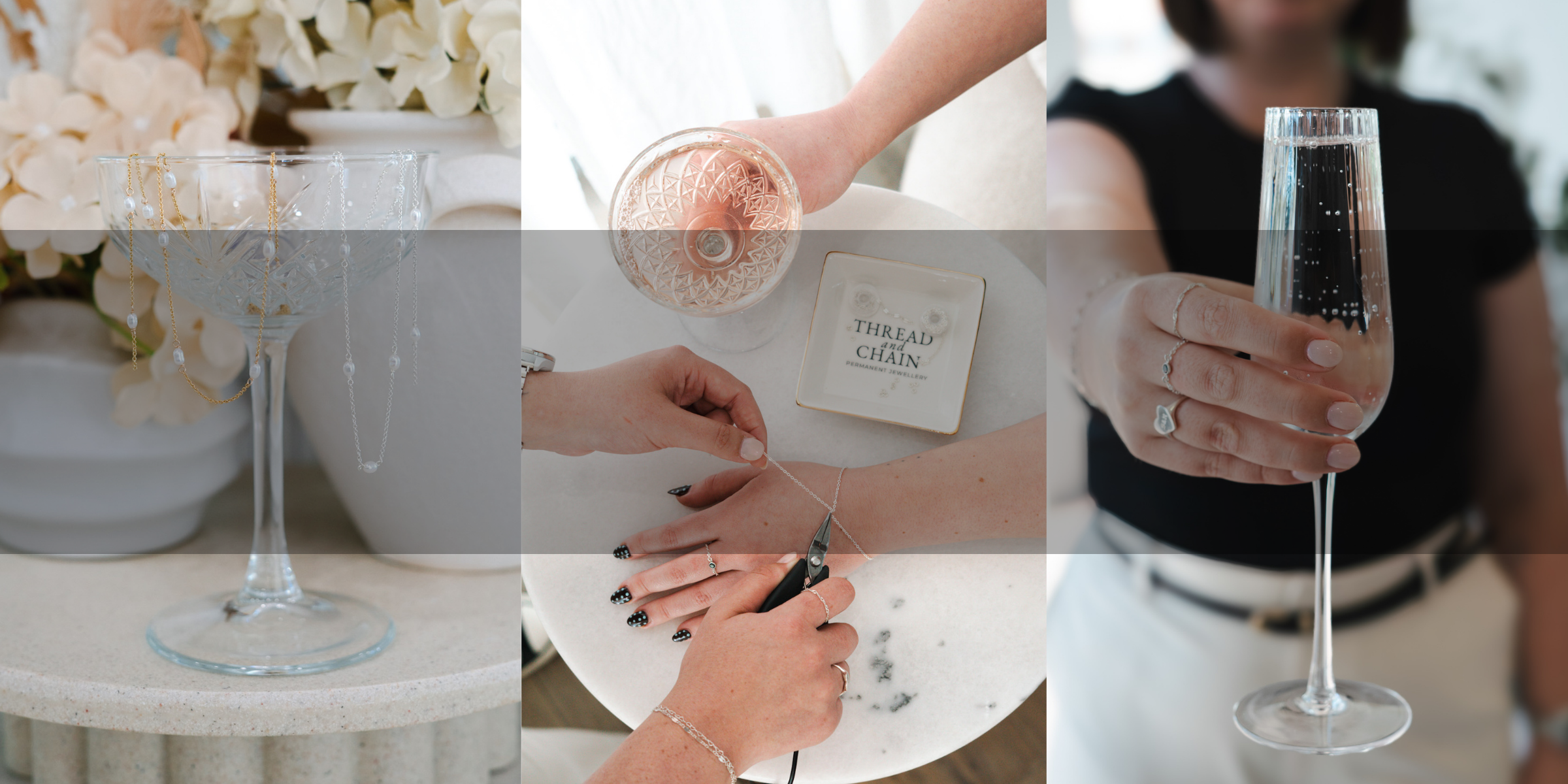 Thread and Chain Permanent Jewellery Canberra ACT Private Events
