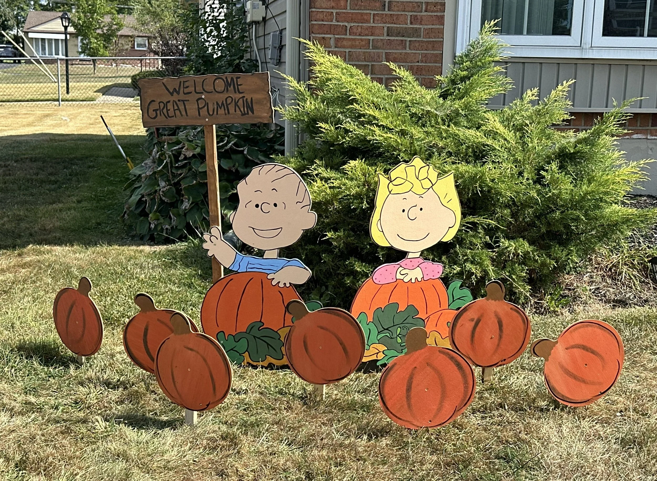 Waiting for the Great Pumpkin yard display