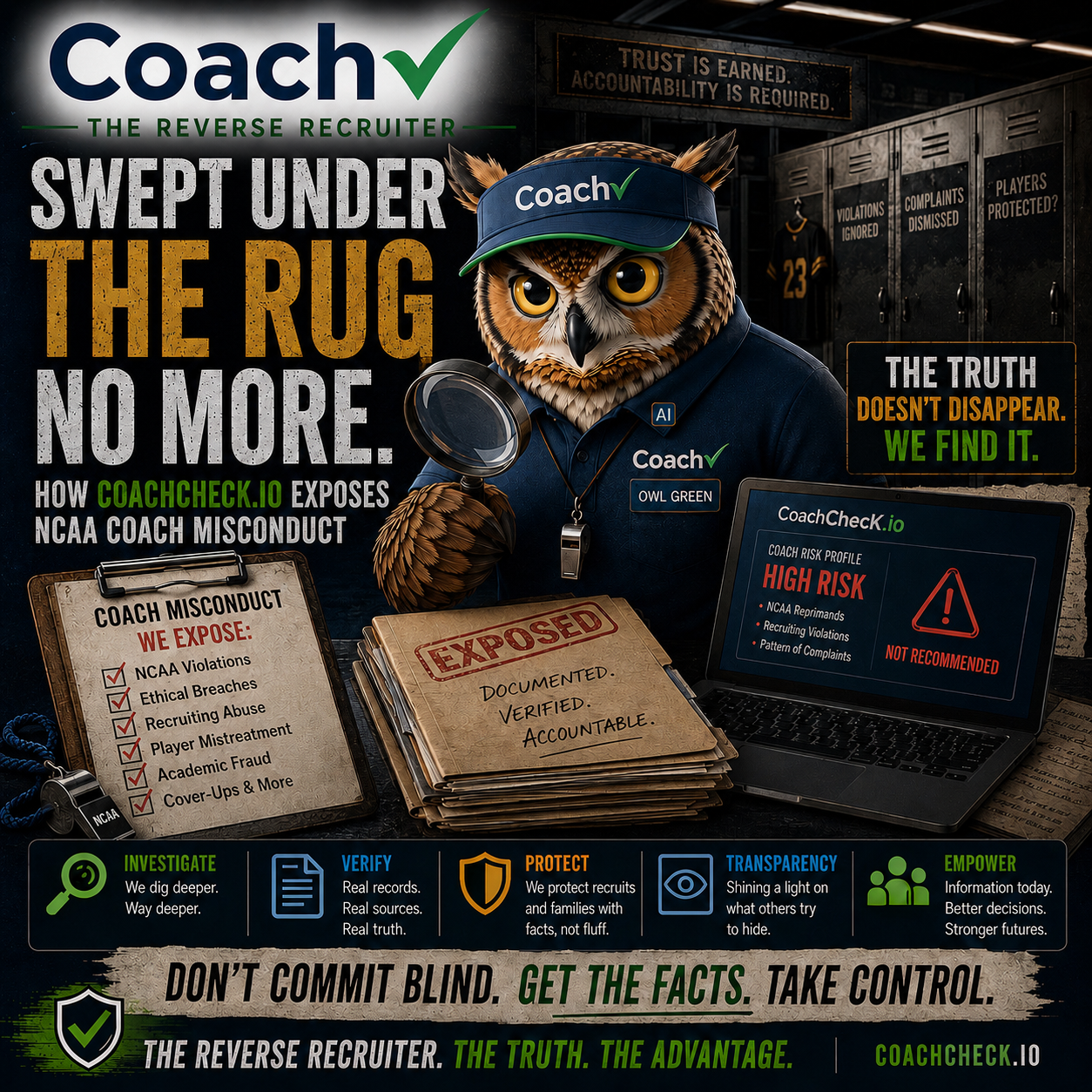 Swept Under the Rug No More: How Coach✓ Exposes NCAA Coach Misconduct