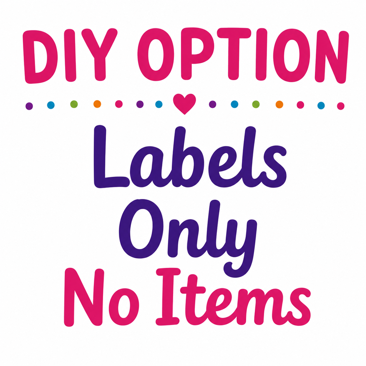 DIY Option - Matte Labels Only