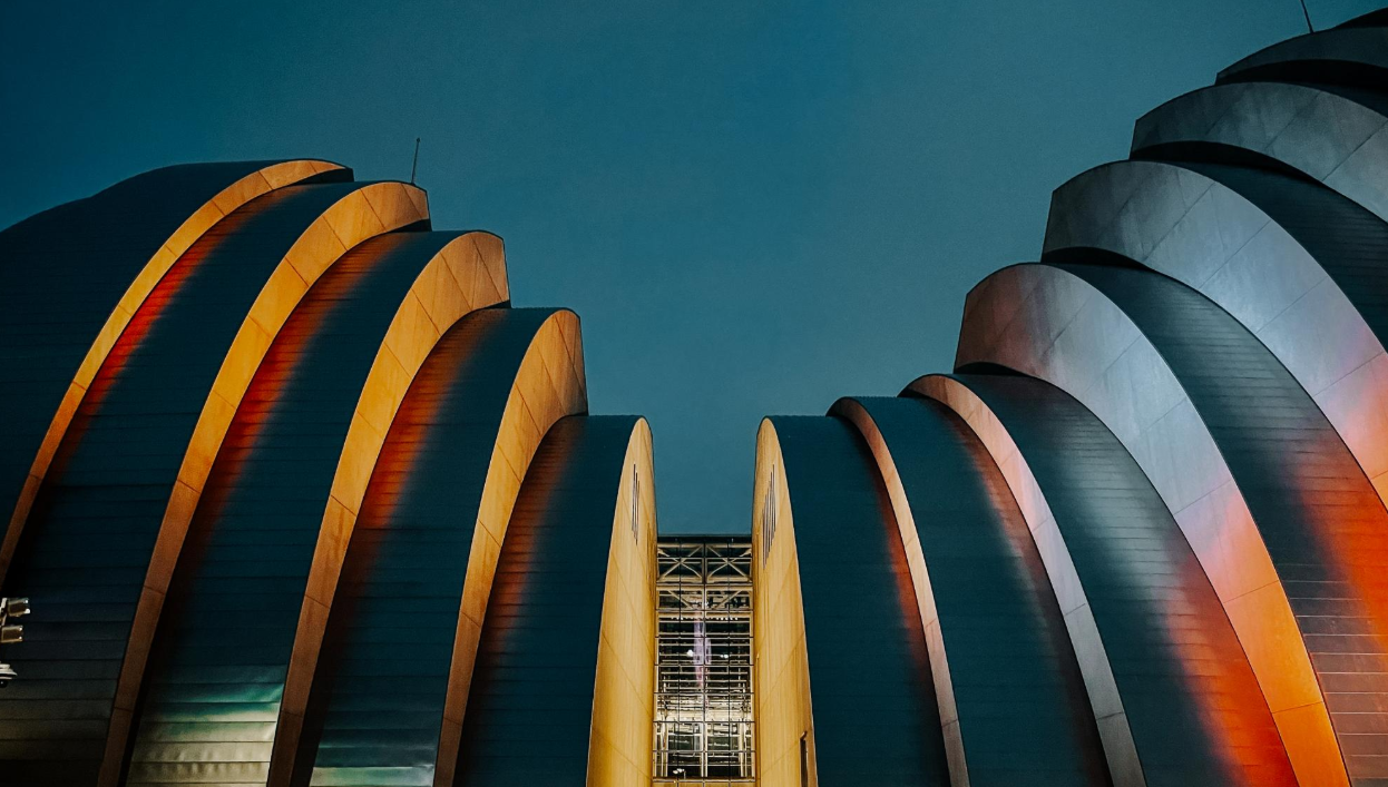 The Kauffman Performing Arts Center in Kansas City, Missouri. Photograph taken by Hali Smith