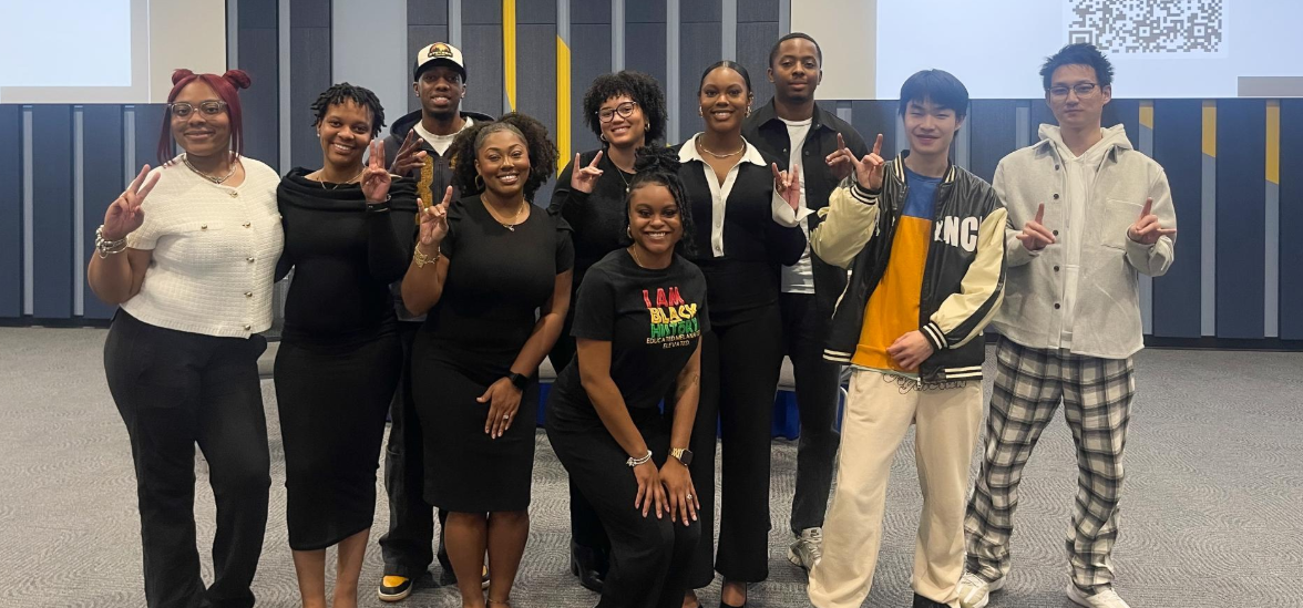 UMKC Student Justice Alliance members and executives. Photograph taken by Hali Smith