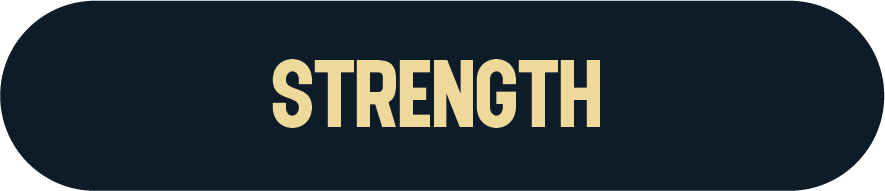 The word 'STRENGTH' in bold beige letters on a dark background.