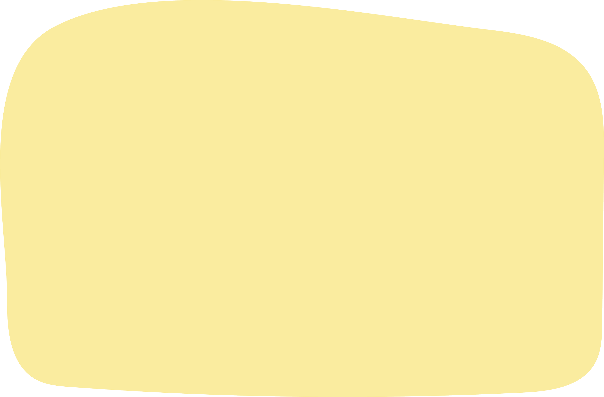 A yellow bean-shaped object with rounded edges and a small shadow underneath.