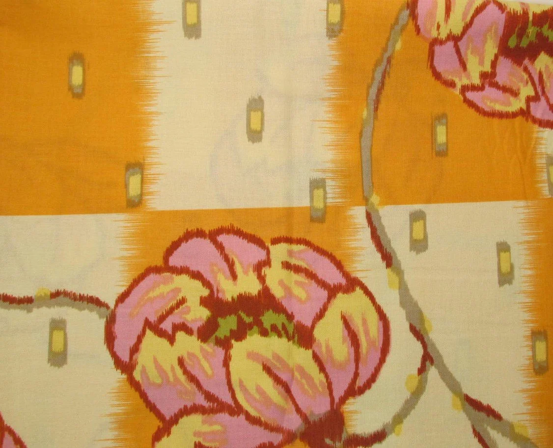 Amy Butler Lotus Flowers in Yellow, Pink, and Orange