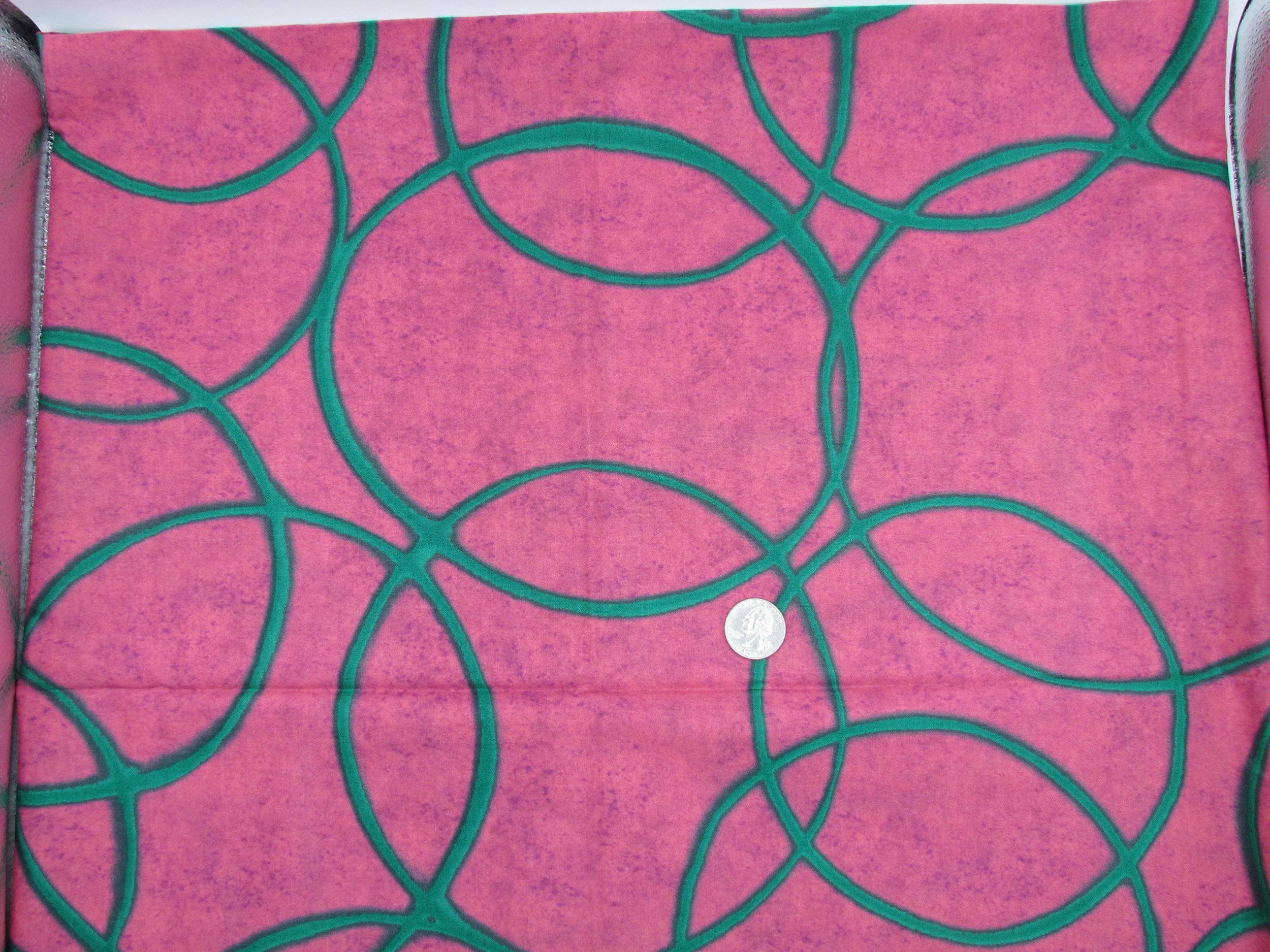 Riverwoods Collection Color Matters Pink Background with Green Circles