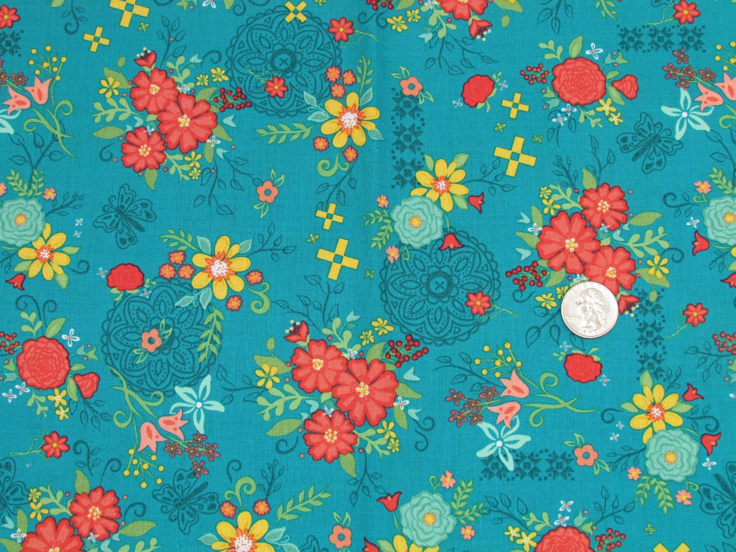 Riley Blake  Gingham Cottage Main in Teal