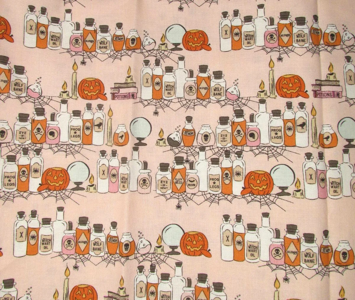 Riley Blake Spooky School Collection with Potions, Pink Colorway