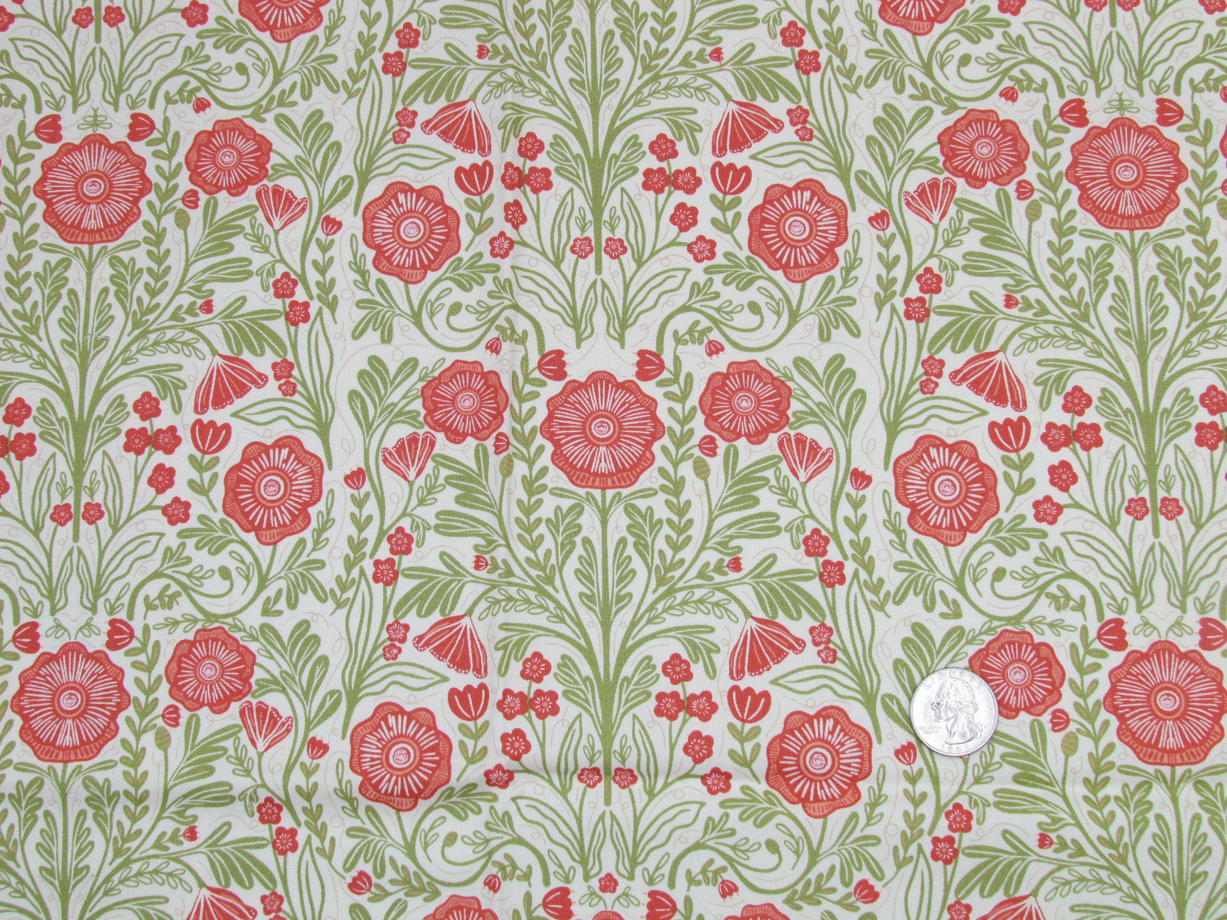 Moda Gingerber  The Henhouse - Poppy Florals in Cloud