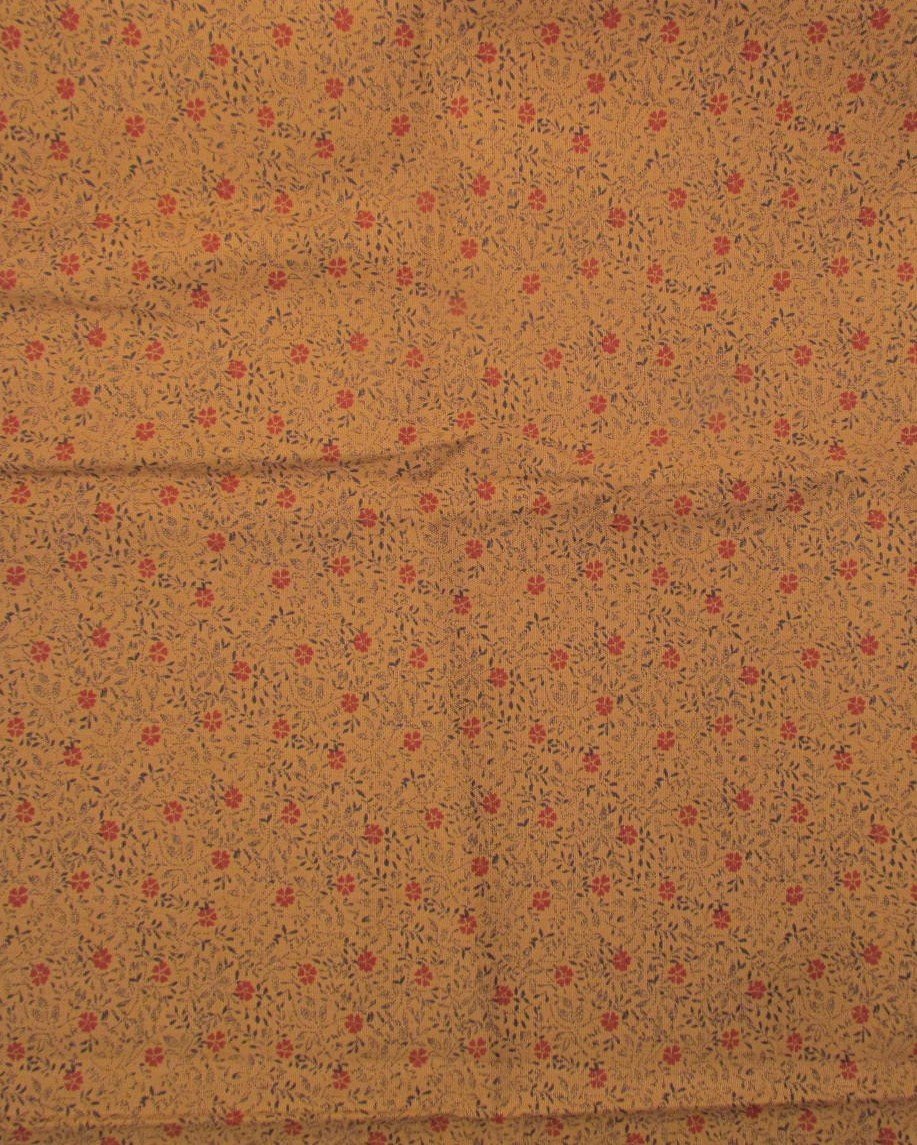 Brown Microfloral in Black and Deep Red