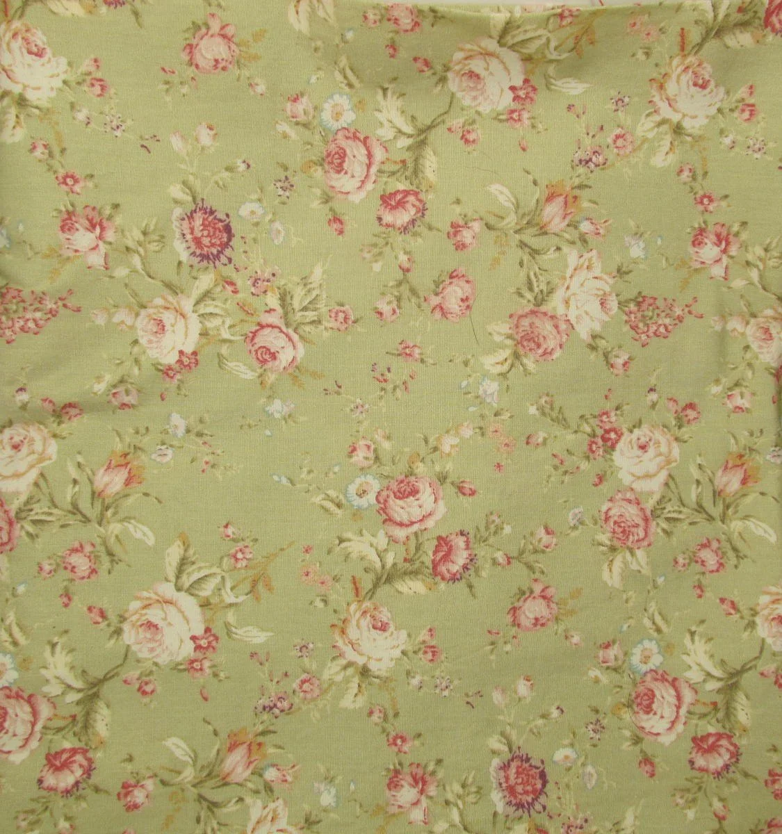 Rose and Hubble Cottage Roses on Sage Green