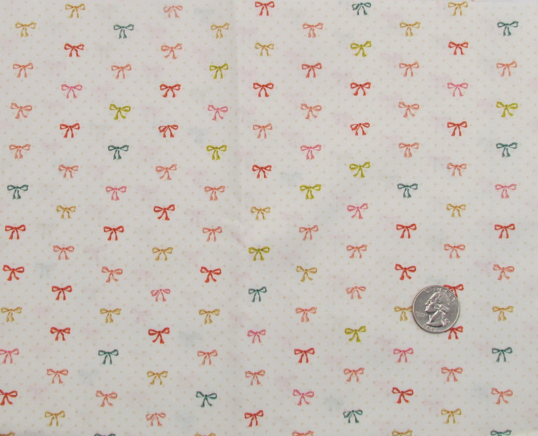 Art Gallery Silk Thread Cloud Multicolored Bows on Cream